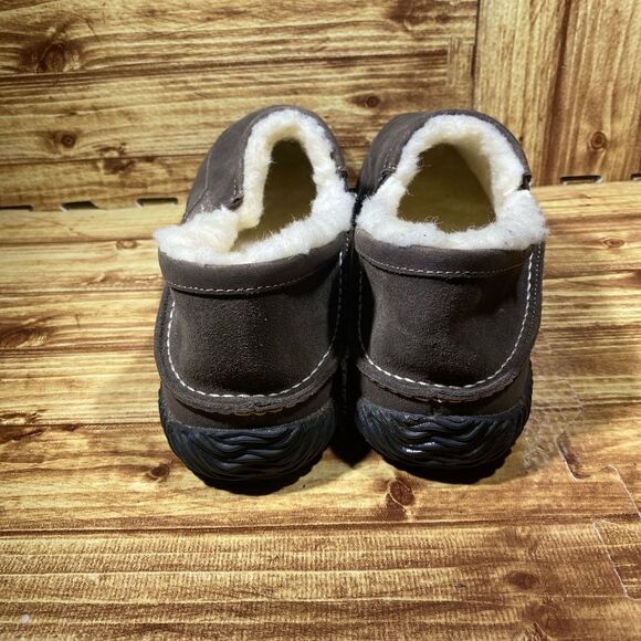 Acorn Suede   Fleece Lined Rambler Moccasins  Solid Brown  US 13 - Picture 7 of 8